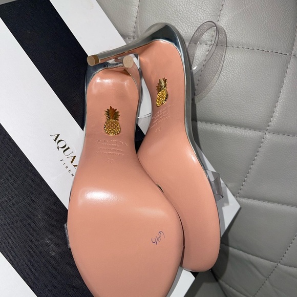 Aquazzura So Nude Plexi Sandal 105  size 40 - Picture 11 of 14